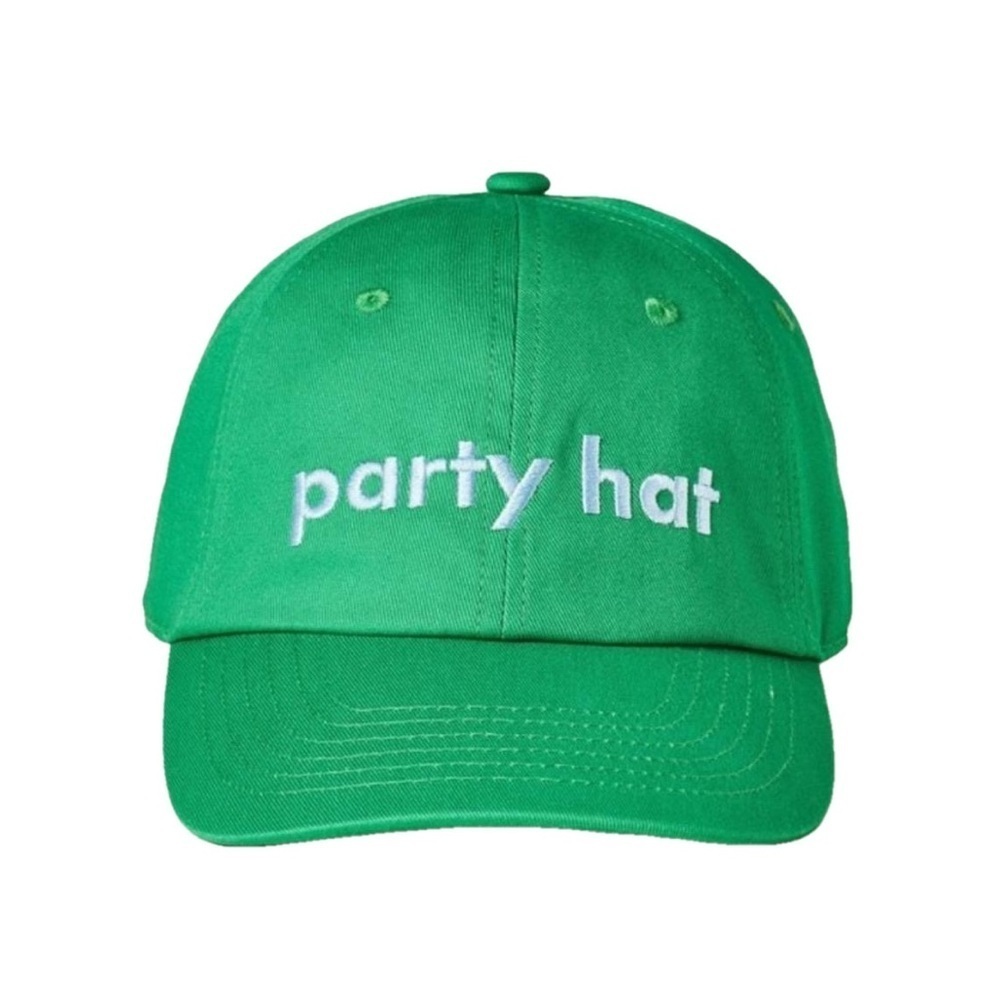 NWT Kate Spade Green Embroidered Party Hat
